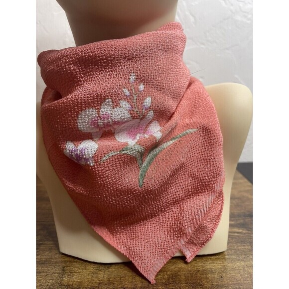 Made in Japan YUMI KATSURA handkerchief hand towel sweat towel pink 20” - Picture 1 of 5